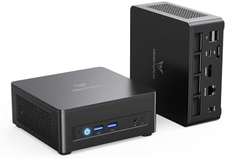 MINISFORUM UM760 Slim Mini PC AMD Ryzen 5 7640HS 6C/12T Desktop Computer, DDR5 16G RAM+1TB SSD, HDMI/DP/USB4 8K@60Hz Output, 1X 2.5G RJ45 Port, 4X USB Port, Dual Band WiFi, AMD Radeon 760M Graphics