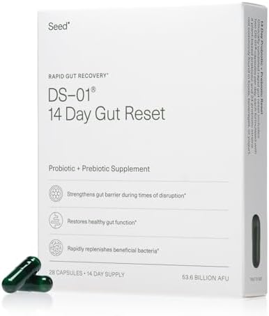 Seed 14 Day Gut Reset - Prebiotic and Probiotic for Women & Men - Digestive Health, Gut Health, Rapid Gut Recovery, Bloating & Constipation Relief - Vegan & Shelf-Stable - 28 Capsules (14-Day Supply)