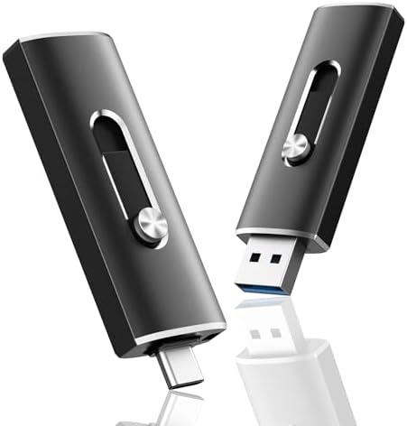 128GB USB C Flash Drive Dual USB 3.2 Gen 1/USB 3.1 Gen 1 Type C & USB A Thumb Drive, 150MB/s 2-in-1 USB-C Memory Stick for iPhone 15/16/17, Android Phone, Tablet, MacBook, Computer (1 Pack)