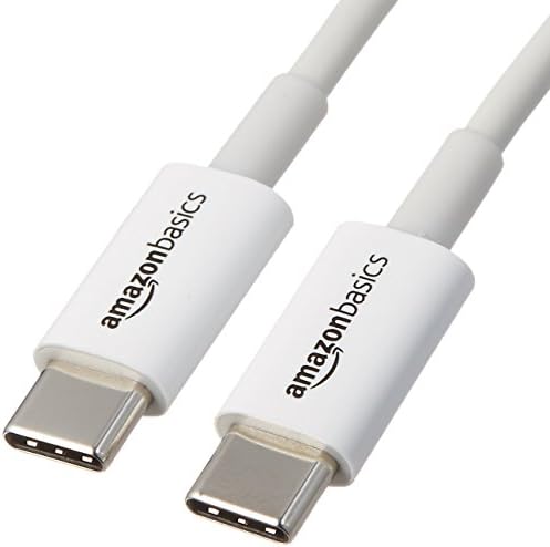 Amazon Basics USB-C to USB-C Fast Charger Cable, 480Mbps Speed, USB-IF Certified, for Fast Charging Apple iPhone 16/15, iPad, MacBook, Samsung Galaxy, Tablets, Laptops, 6 Foot, White