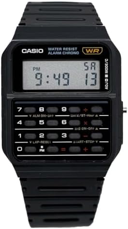 Casio CA53W Vintage Series | Data Bank | 1/100 SEC Stopwatch | Water Resistant | 8 Digit Calculator | Dual Time | Resin Band | Resin Case | Auto Calendar | Daily Alarm | 5 Year Battery