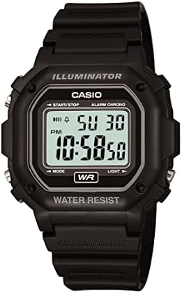 Casio F108WH Series | Men's Digital Watch | Illuminator | Water Resistant | LED Light | Daily Alarm | 1/100 SEC Stopwatch | 3 Hands (HR, Min, SEC) | Date/Day Display | Daily Alarm | 7 Year Battery