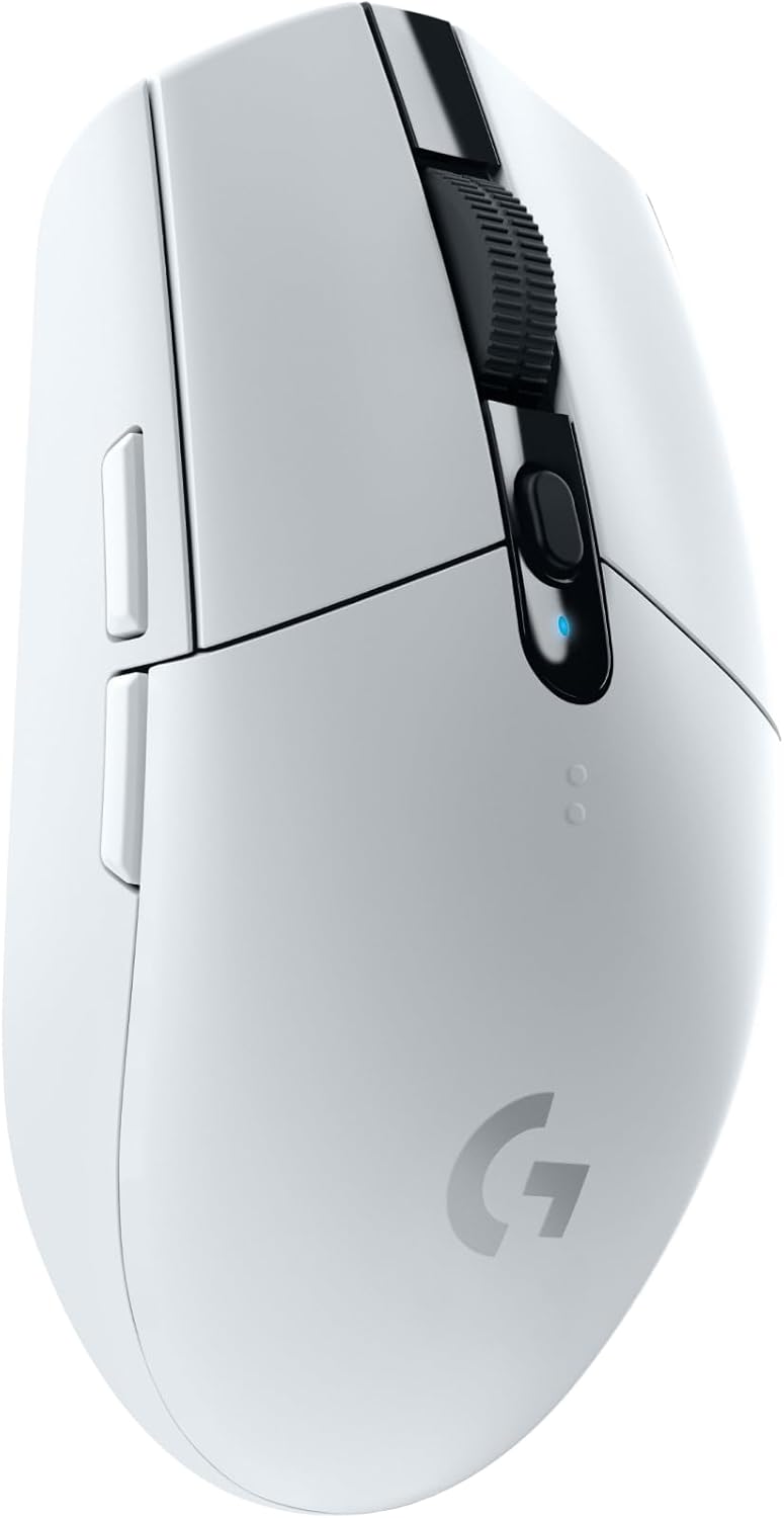 Logitech G305 Lightspeed Wireless Gaming Mouse, Hero Sensor, 12,000 DPI, Lightweight, 6 Programmable Buttons, 250h Battery, On-Board Memory, Compatible with PC, Mac - White