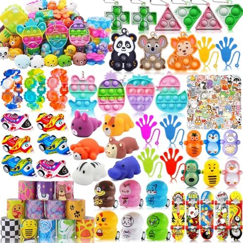 126 PCS Party Favors for Kids, Treasure Box Toys for Kids Classroom Prizes, Birthday Goodie Bags Stuffers, Pinata Filler, Treasure Chest, Prize Box Toys for Boys Girls 4-8