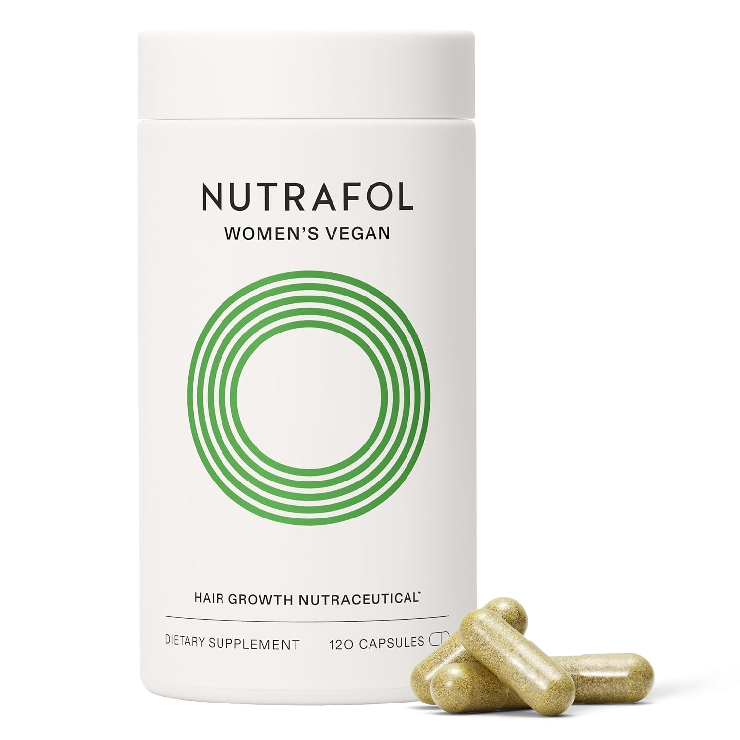 Nutrafol Women's Hair Growth Supplements, For Women 18-44 Years Old, Clinically Tested for Visibly Thicker, Stronger Hair, 100% Vegan Ingredients, Dermatologist Recommended - 1 Month Supply