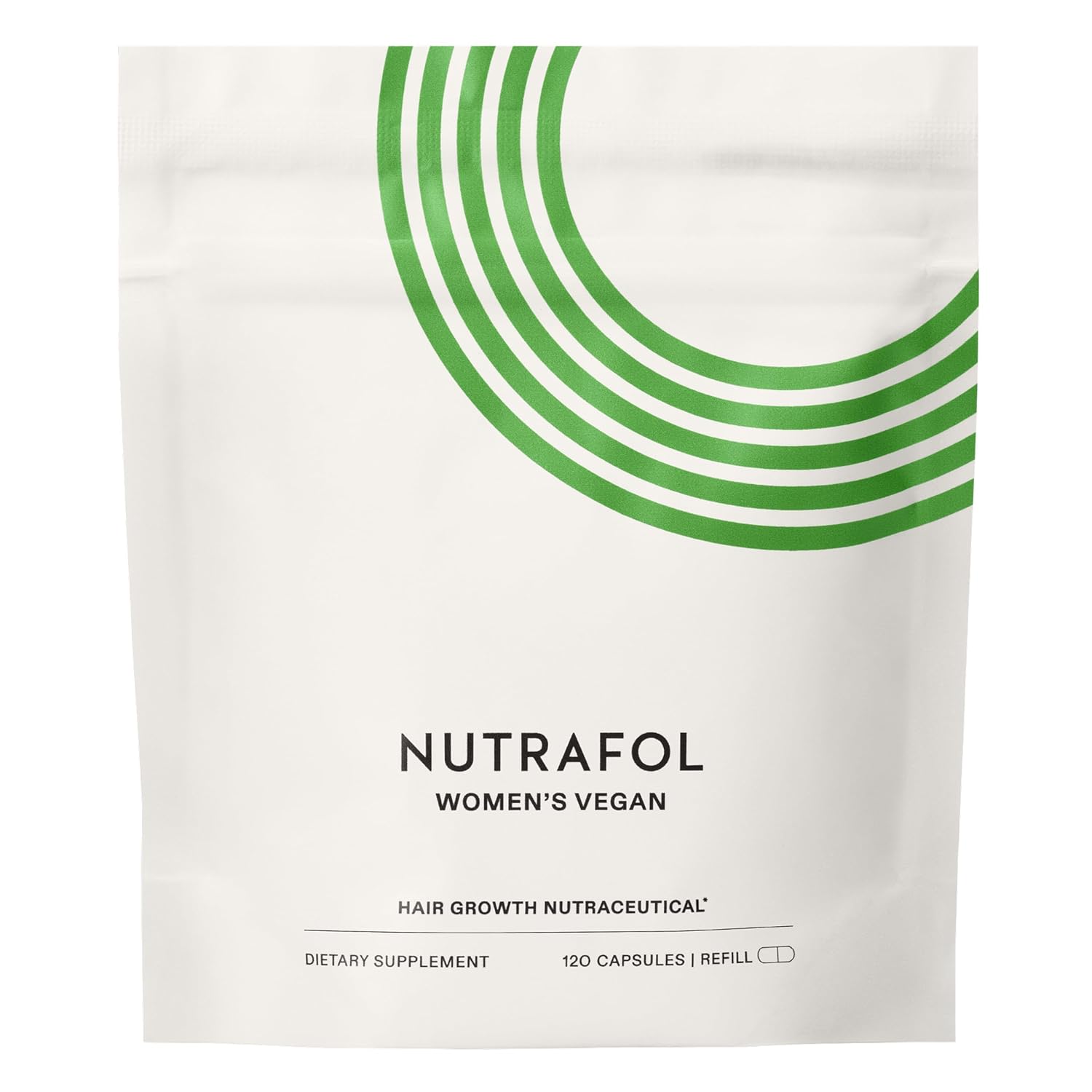 Nutrafol Women's Hair Growth Supplements, for Women 18-44 Years Old, Clinically Tested for Visibly Thicker, Stronger Hair, 100% Vegan Ingredients, Dermatologist Recommended - 1 Month Supply, 1 Pou
