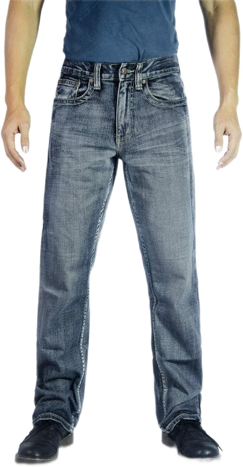 Flypaper Men\u2019s Fashion Bootcut Blue Jeans Regular Fit Mens Work Pants