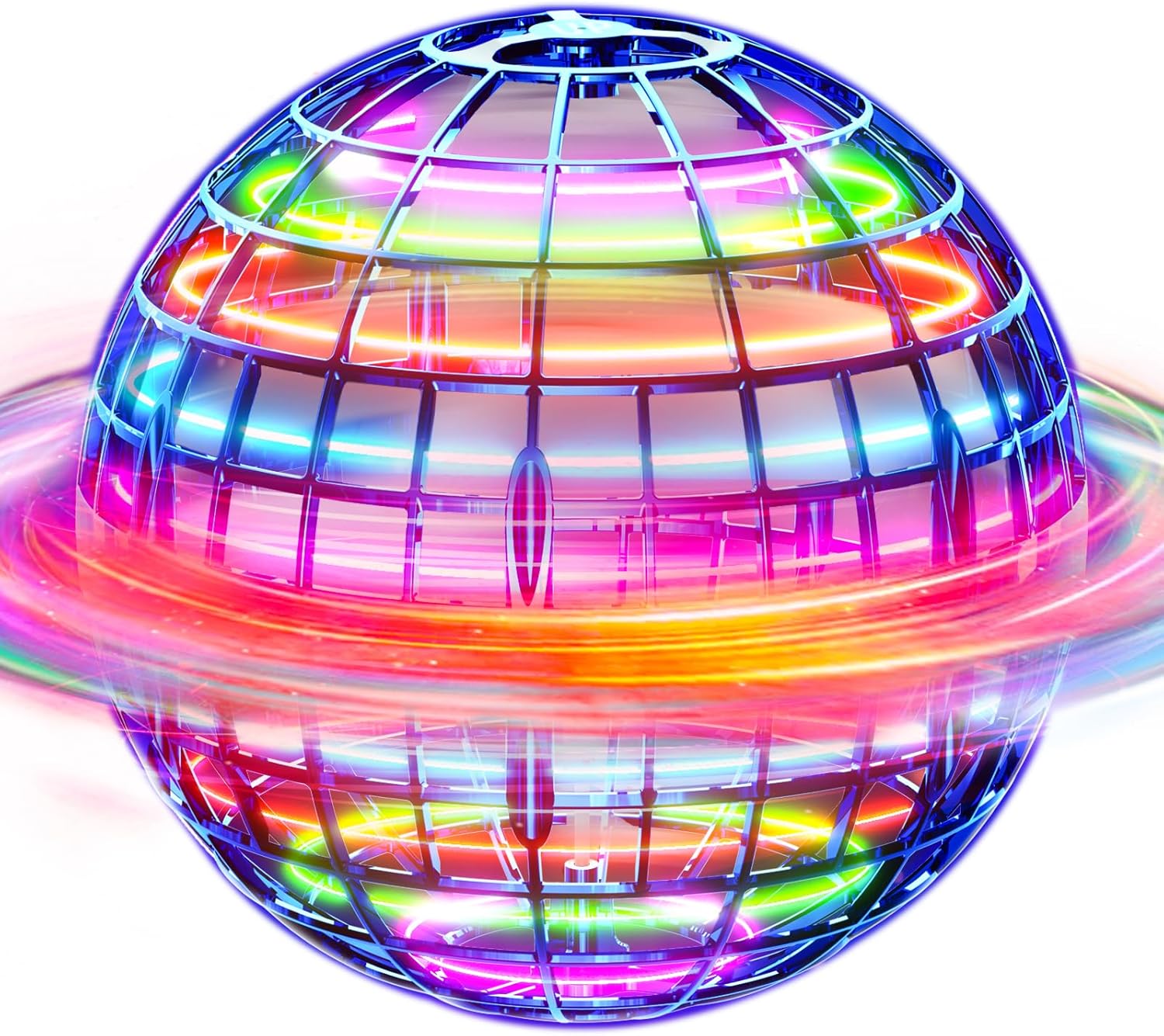 Ivtivfu Flying Orb Ball (Blue, 2025 Upgraded) with Dazzling Lights, Magic Hover Spinner, Cool Boomerang Drone, Floating Cosmic Globe, Kids Toys Gifts for 6 7 8 9 10 Year Old Boys Girls
