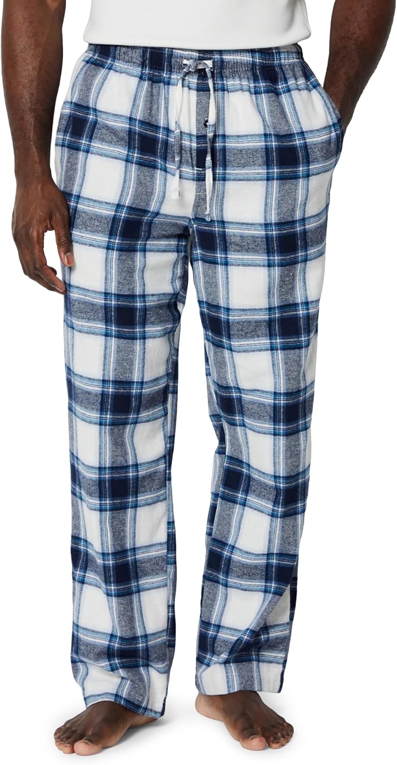 Amazon Essentials Men's Breathable Flannel Pajama Pant, Relaxed Fit, Drawstring, Cotton